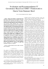 Научная статья на тему 'EVALUATION AND RECOMMENDATION IT GOVERNANCE BASED ON COBIT 5 FRAMEWORK IN HARRIS VERTU HARMONI HOTEL'