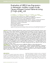 Научная статья на тему 'Evaluation of HER2/neu Expression in Metastatic Axillary Lymph Node Tissue of Breast Cancer Patients Using [⁹⁹mTc]Tc-(HE)3-G3'