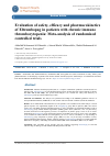 Научная статья на тему 'Evaluation of safety, efficacy and pharmacokinetics of Eltrombopag in patients with chronic immune thrombocytopenia: Meta-analysis of randomized controlled trials'