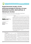 Научная статья на тему 'Experimental study of the pharmacological activity of new azaheterocycles derivatives: A literature review'