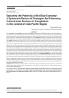 Научная статья на тему 'Exploring the Potential of the Blue Economy: A Systematic Review of Strategies for Enhancing International Business in Bangladesh in the context of Indo-Pacific Region'