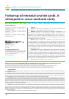 Научная статья на тему 'Follow-up of neonatal ovarian cysts. A retrospective cross-sectional study'