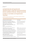 Научная статья на тему 'Формирование методической компетенции студентов педагогических вузов лингвистических специальностей в рамках системно-ситуационного подхода'