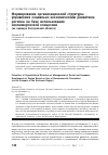 Научная статья на тему 'Формирование организационной структуры управления социально-экономическим развитием региона на базе использования некоммерческой концессии (на примере Костромской области)'