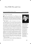 Научная статья на тему 'Free Will: Pro and Con'
