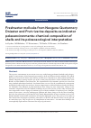 Научная статья на тему 'Freshwater mollusks from Neogene-Quaternary Dniester and Prut riverine deposits as indicator paleoenvironments: chemical composition of shells and its palaeoecological interpretation'