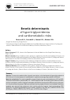Научная статья на тему 'Genetic determinants of hypertriglyceridemia and cardiometabolic risks'