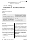 Научная статья на тему 'Genome editing: development and regulatory challenges'