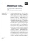 Научная статья на тему 'Gigabit Ethernet in standard telecommunications networks'