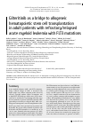 Научная статья на тему 'GILTERITINIB AS A BRIDGE TO ALLOGENEIC HEMATOPOIETIC STEM CELL TRANSPLANTATION IN ADULT PATIENTS WITH REFRACTORY/RELAPSED ACUTE MYELOID LEUKEMIA WITH FLT3 MUTATIONS'