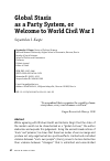 Научная статья на тему 'Global Stasis as a Party System, or Welcome to World Civil War I'