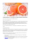 Научная статья на тему 'Grapefruit juice – is a storehouse of useful vitamins and minerals'