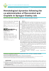 Научная статья на тему 'Hematological dynamics following the co-administration of Resveratrol and Cisplatin in Sprague–Dawley rats'