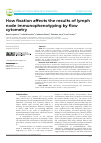 Научная статья на тему 'How fixation affects the results of lymph node immunophenotyping by flow cytometry'