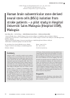 Научная статья на тему 'Human brain subventricular zone-derived neural stem cells (NSCs) isolation from stroke patients - a pilot study in Hospital University Sains Malaysia (husm)'