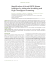 Научная статья на тему 'Identification of novel igf1r kinase inhibitors by molecular modeling and high-throughput screening'