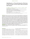Научная статья на тему 'Identification of novel interaction partners of AIF protein on the outer mitochondrial membrane'