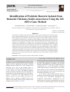 Научная статья на тему 'Identification of Probiotic Bacteria Isolated from Domestic Chickens (Gallus domesticus) Using the 16S rRNA Gene Method'