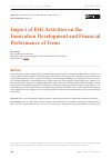Научная статья на тему 'Impact of ESG Activities on the Innovation Development and Financial Performance of Firms'
