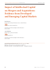 Научная статья на тему 'IMPACT OF INTELLECTUAL CAPITAL ON MERGERS AND ACQUISITIONS: EVIDENCE FROM DEVELOPED AND EMERGING CAPITAL MARKETS'