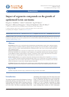 Научная статья на тему 'IMPACT OF ORGANOTIN COMPOUNDS ON THE GROWTH OF EPIDERMOID LEWIS CARCINOMA'