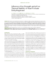 Научная статья на тему 'Influence of ion strength and pH on thermal stability of yeast formate dehydrogenase'