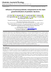 Научная статья на тему 'Influence of various prebiotic components on the main growth indicators of probiotic bacteria'
