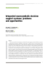 Научная статья на тему 'Integrated neurosymbolic decision support systems: problems and opportunities'