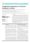 Научная статья на тему 'Integrative approach to fracture healing: A review'