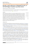 Научная статья на тему 'Intensity and Predilection of Helminth Parasites of the Red Snapper (Lutjanus argentimaculatus)'