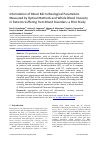 Научная статья на тему 'Interrelation of Blood Microrheological Parameters Measured by Optical Methods and Whole Blood Viscosity in Patients Suffering from Blood Disorders: a Pilot Study'