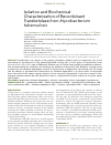 Научная статья на тему 'ISOLATION AND BIOCHEMICAL CHARACTERIZATION OF RECOMBINANT TRANSKETOLASE FROM MYCOBACTERIUM TUBERCULOSIS'