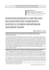 Научная статья на тему 'Конкурентоспособность рабочей силы как характеристика человеческого капитала в условиях формирования экономики знаний'