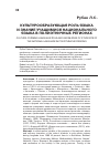 Научная статья на тему 'КУЛЬТУРООБРАЗУЮЩАЯ РОЛЬ ЯЗЫКА И ЗНАНИЕ УЧАЩИМИСЯ НАЦИОНАЛЬНОГО ЯЗЫКА В ПОЛИЭТНИЧНЫХ РЕГИОНАХ'