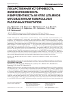 Научная статья на тему 'Лекарственная устойчивость, жизнеспособность и вирулентность in vitro штаммов Mycobacterium tuberculosis различных генотипов'