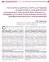Научная статья на тему 'Личностно-деятельностный подход в подготовке специалистов социально-культурной деятельности - ведущее условие повышения качества профессионального образования'
