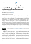 Научная статья на тему 'Linguistic landscape as a powerful teaching resource in English for Specific Purposes'