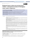 Научная статья на тему 'MALIGNANT TUMORS OF THE NOSE AND PARANASAL SINUSES: A RETROSPECTIVE REVIEW OF A PORTUGUESE CANCER CENTER’S EXPERIENCE'