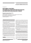 Научная статья на тему 'Методика анализа продовольственной безопасности на макрорегиональном уровне'