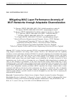 Научная статья на тему 'Mitigating mac layer performance anomaly of Wi-Fi networks through adaptable channelization'