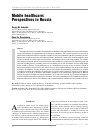 Научная статья на тему 'Mobile healthcare: perspectives in Russia'