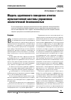 Научная статья на тему 'Модель адаптивного поведения агентов мультиагентной системы управления экологической безопасностью'