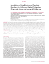 Научная статья на тему 'Modeling of the binding of peptide blockers to voltage-gated potassium channels: approaches and evidence'