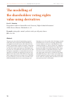 Научная статья на тему 'Моделирование стоимости корпоративных прав голоса с использованием производных финансовых инструментов'