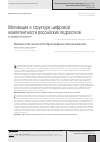 Научная статья на тему 'Мотивация в структуре цифровой компетентности российских подростков'