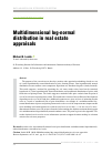 Научная статья на тему 'Multidimensional log-normal distribution in real estate appraisals'
