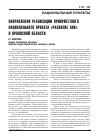 Научная статья на тему 'Направления реализации приоритетного национального проекта «Развитие АПК» в Орловской области'