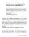Научная статья на тему 'New experimental models of retinal degeneration for screening molecular photochromic ion channel blockers'