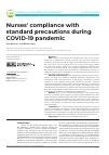 Научная статья на тему 'Nurses' compliance with standard precautions during COVID-19 pandemic'