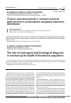 Научная статья на тему 'О роли цитологической и гистологической диагностики в мониторинге здоровья женского населения'